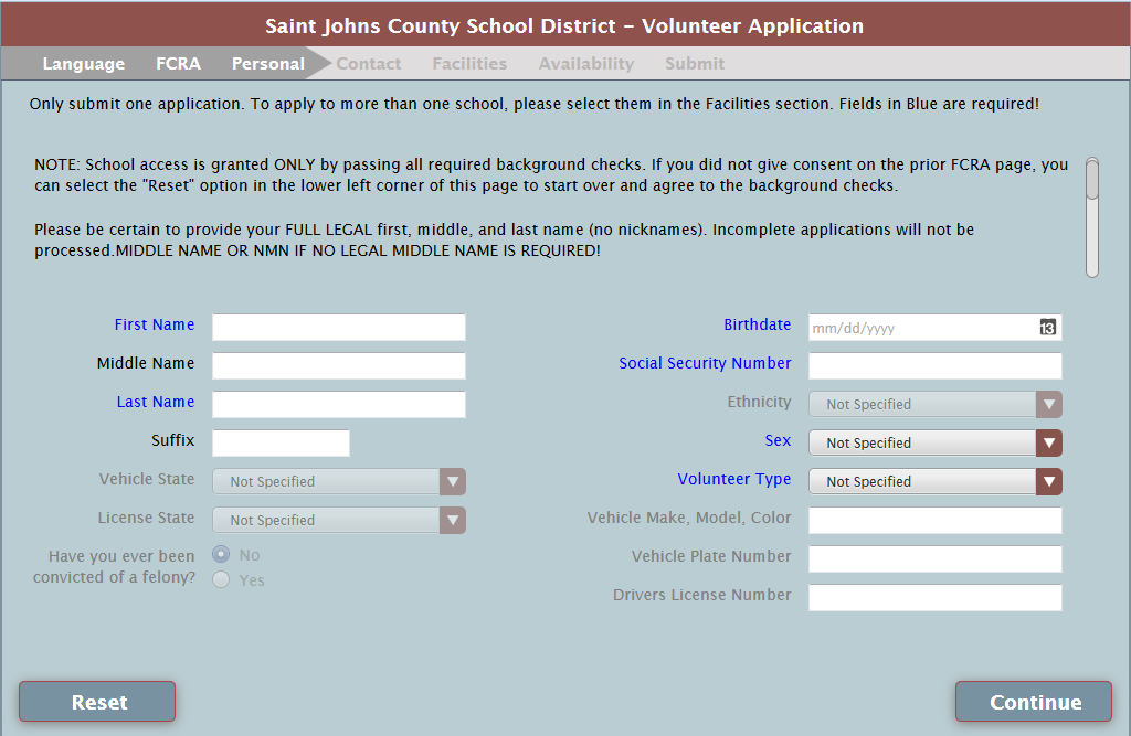 Complete the School Access Form